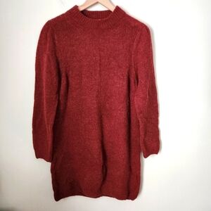 Nation LTD | Shane Alpaca & Wool Blend Sweater Dress in Rust - Size M